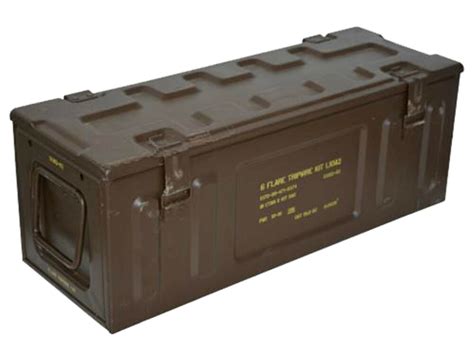 british army metal box|105mm ammo storage boxes.